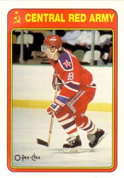 #19R Sergei Fedorov - Central Red Army - 1990-91 O-Pee-Chee Hockey - Central Red Army