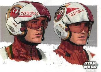 #19 Resistance Pilots - 2015 Topps Star Wars The Force Awakens - Concept Art