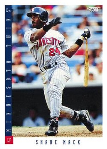 #19 Shane Mack - Minnesota Twins - 1993 Score Baseball