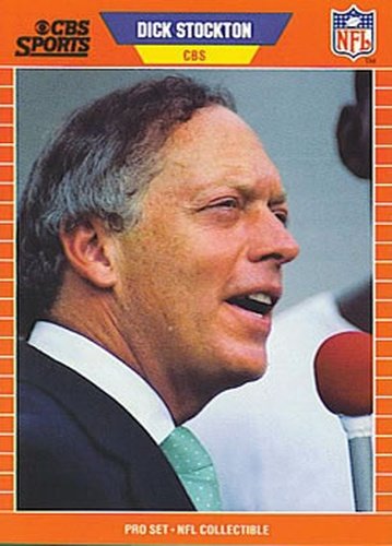 #19 Dick Stockton - 1989 Pro Set Football - Announcers