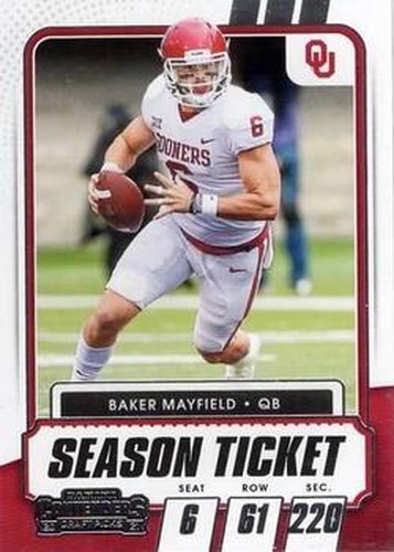 #19 Baker Mayfield - Oklahoma Sooners - 2021 Panini Contenders Draft Picks Football
