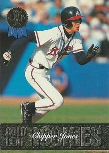 #19 Chipper Jones - Atlanta Braves - 1993 Leaf Baseball - Gold Leaf Rookies