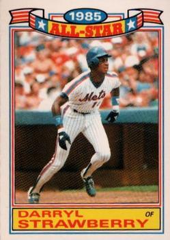 #19 Darryl Strawberry - New York Mets - 1986 Topps Baseball - Glossy All-Stars