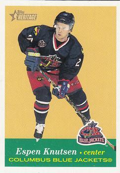 #19 Espen Knutsen - Columbus Blue Jackets - 2001-02 Topps Heritage Hockey