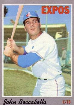 #19 John Boccabella - Montreal Expos - 1970 Topps Baseball