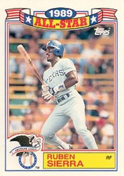 #19 Ruben Sierra - Texas Rangers - 1990 Topps Baseball - Glossy All-Stars
