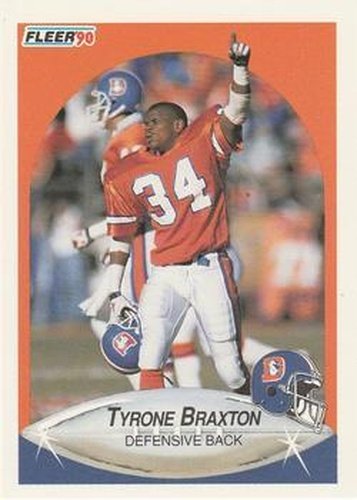 #19 Tyrone Braxton - Denver Broncos - 1990 Fleer Football