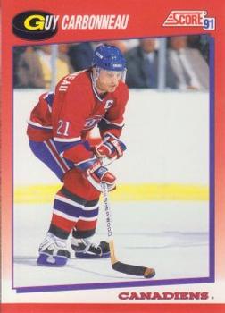 #19 Guy Carbonneau - Montreal Canadiens - 1991-92 Score Canadian Bilingual Hockey