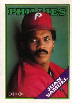 #19 Juan Samuel - Philadelphia Phillies - 1988 O-Pee-Chee Baseball