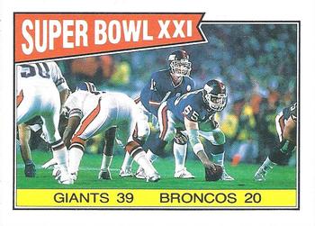 1 Super Bowl - New York Giants / Denver Broncos - 1987 Topps