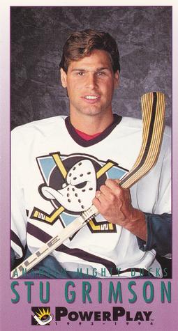 #1 Stu Grimson - Anaheim Mighty Ducks - 1993-94 Fleer PowerPlay Hockey