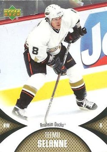 #1 Teemu Selanne - Anaheim Ducks - 2006-07 Upper Deck Mini Jersey Hockey