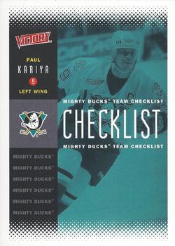 #1 Paul Kariya - Anaheim Mighty Ducks - 2000-01 Upper Deck Victory Hockey