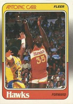 #1 Antoine Carr - Atlanta Hawks - 1988-89 Fleer Basketball