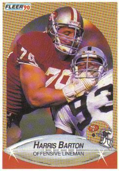 #1 Harris Barton - San Francisco 49ers - 1990 Fleer Football