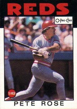 #1 Pete Rose - Cincinnati Reds - 1986 O-Pee-Chee Baseball