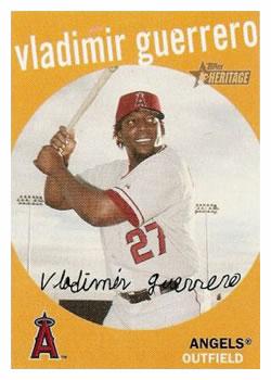 #1 Vladimir Guerrero - Los Angeles Angels - 2008 Topps Heritage Baseball