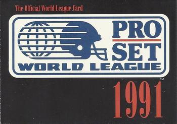 #1 World League Logo - 1991 Pro Set WLAF Football