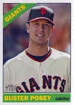 #1a Buster Posey - San Francisco Giants - 2015 Topps Heritage Baseball