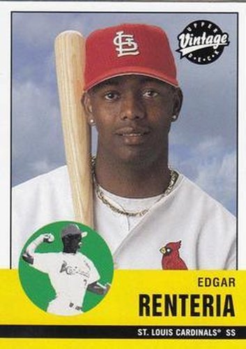 #200 Edgar Renteria - St. Louis Cardinals - 2001 Upper Deck Vintage Baseball