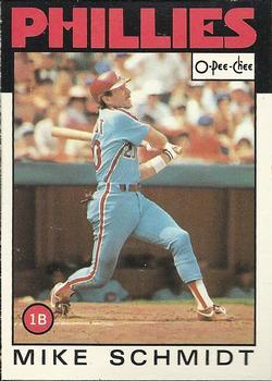 #200 Mike Schmidt - Philadelphia Phillies - 1986 O-Pee-Chee Baseball