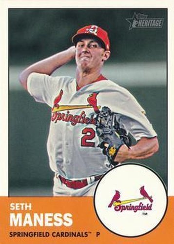 #200 Seth Maness - Springfield Cardinals - 2012 Topps Heritage Minor League Baseball