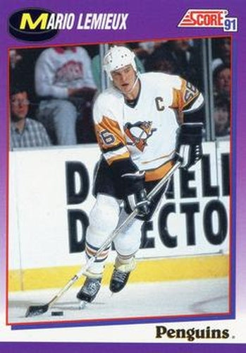 #200 Mario Lemieux - Pittsburgh Penguins - 1991-92 Score American Hockey