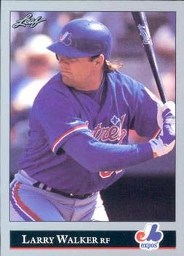 #201 Larry Walker - Montreal Expos - 1992 Leaf Baseball