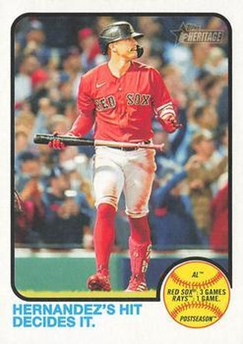 #201 Enrique Hernandez - Boston Red Sox - 2022 Topps Heritage Baseball