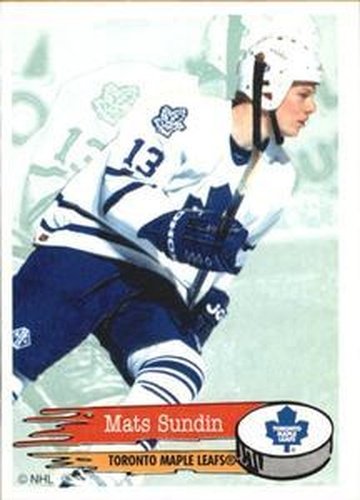 #201 Mats Sundin - Toronto Maple Leafs - 1995-96 Panini Hockey Stickers