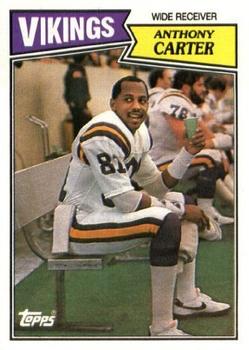 #202 Anthony Carter - Minnesota Vikings - 1987 Topps Football