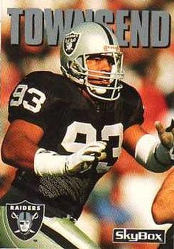 #202 Greg Townsend - Los Angeles Raiders - 1992 SkyBox Impact Football