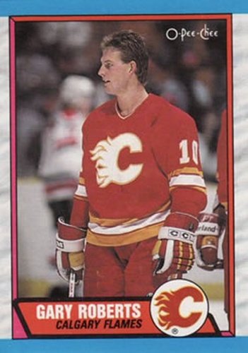 #202 Gary Roberts- Calgary Flames - 1989-90 O-Pee-Chee Hockey