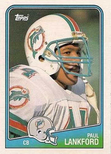 #202 Paul Lankford - Miami Dolphins - 1988 Topps Football