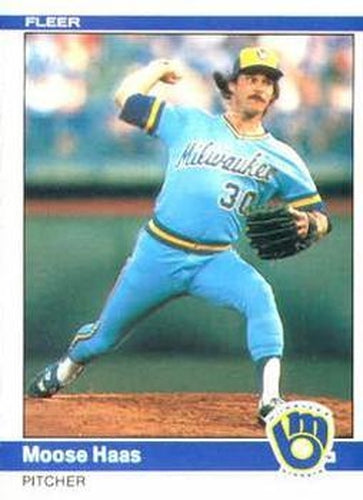 #202 Moose Haas - Milwaukee Brewers - 1984 Fleer Baseball