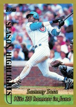 #202 Sammy Sosa HL - Chicago Cubs - 1999 Topps Baseball