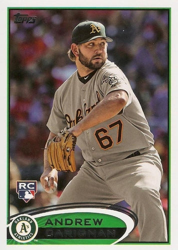 #202 Andrew Carignan - Oakland Athletics - 2012 Topps Baseball