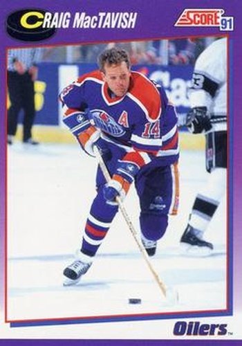 #202 Craig MacTavish - Edmonton Oilers - 1991-92 Score American Hockey