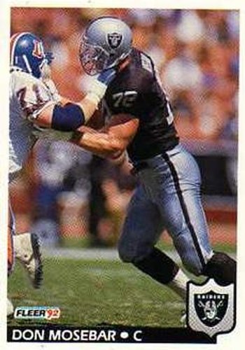 #202 Don Mosebar - Los Angeles Raiders - 1992 Fleer Football