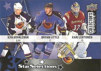 #202 Bryan Little / Kari Lehtonen / Ilya Kovalchuk - Atlanta Thrashers - 2009-10 Collector's Choice Hockey