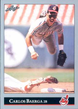 #202 Carlos Baerga - Cleveland Indians - 1992 Leaf Baseball