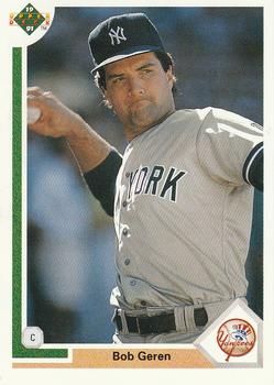 #202 Bob Geren - New York Yankees - 1991 Upper Deck Baseball