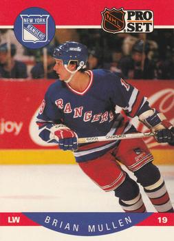 #203 Brian Mullen - New York Rangers - 1990-91 Pro Set Hockey