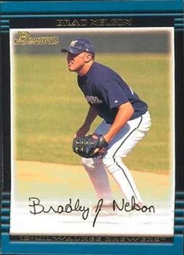 #203 Brad Nelson - Milwaukee Brewers - 2002 Bowman Baseball