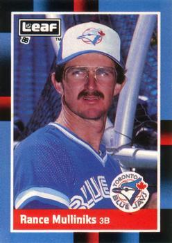 #204 Rance Mulliniks - Toronto Blue Jays - 1988 Leaf Baseball