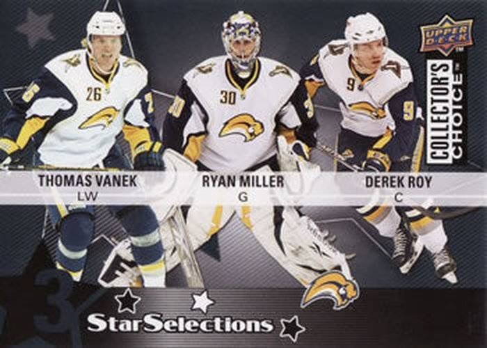 #204 Thomas Vanek / Ryan Miller / Derek Roy - Buffalo Sabres - 2009-10 Collector's Choice Hockey