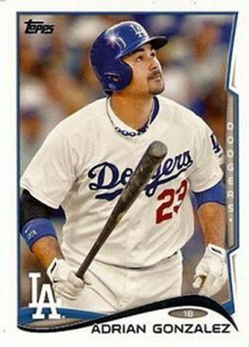 #204c Adrian Gonzalez - Los Angeles Dodgers - 2014 Topps Baseball