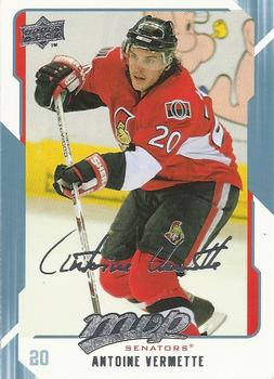 #205 Antoine Vermette - Ottawa Senators - 2008-09 Upper Deck MVP Hockey