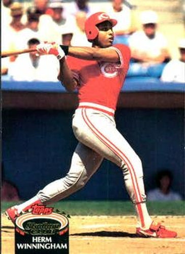 #205 Herm Winningham - Cincinnati Reds - 1992 Stadium Club Baseball