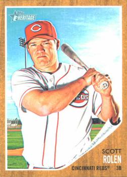 #205 Scott Rolen - Cincinnati Reds - 2011 Topps Heritage Baseball